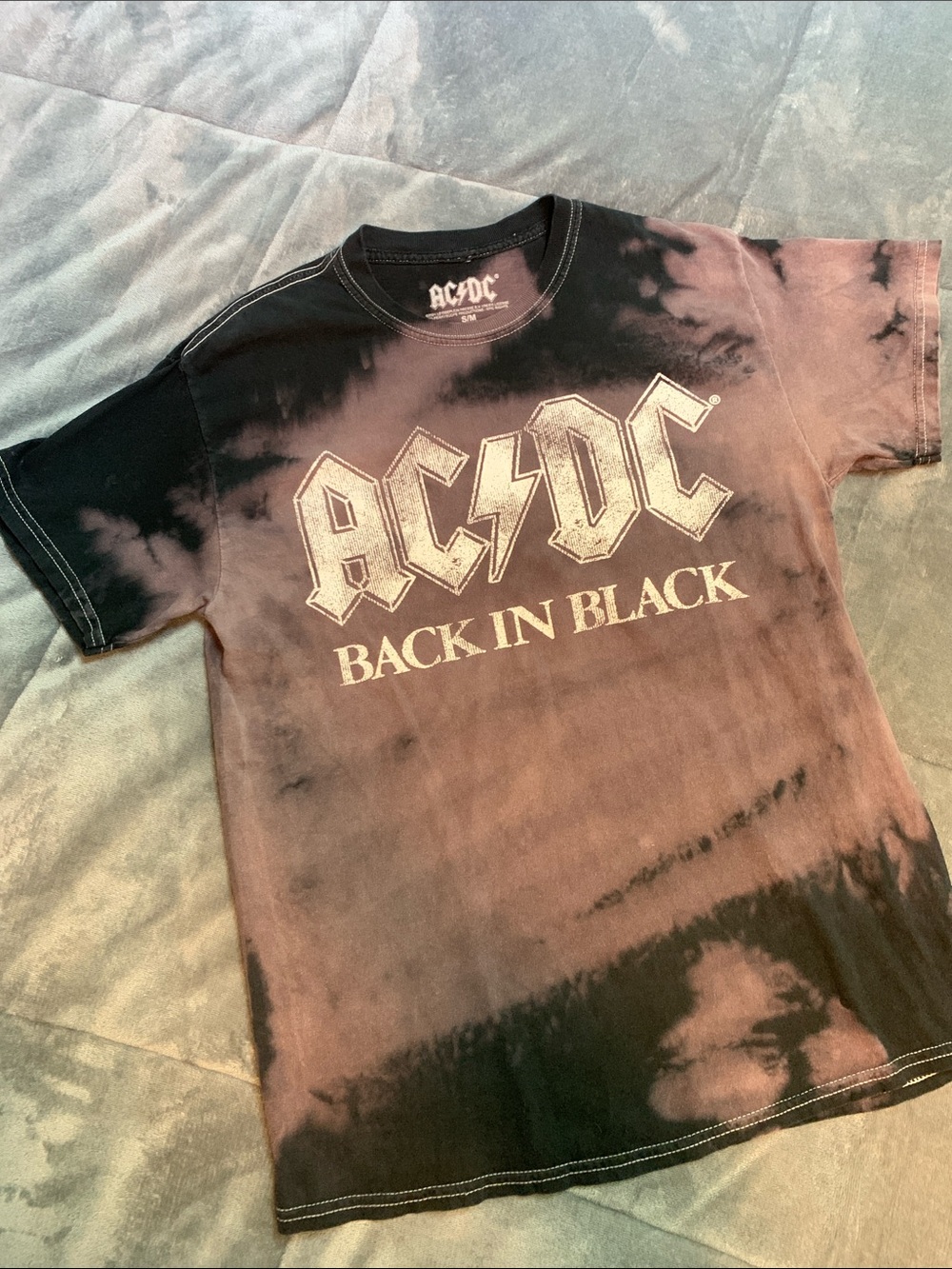 AC/DC Tie-Dye 'Back In Black' Graphic Tee -